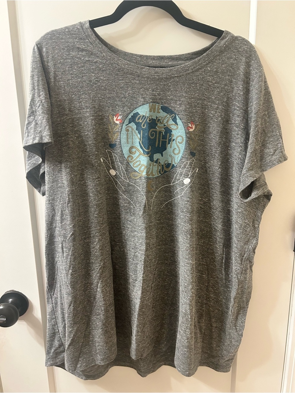 torrid Dark Gray Graphic Tee “We are all in this together”